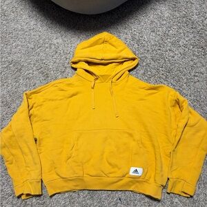 Adidas Crop Yellow Hoodie